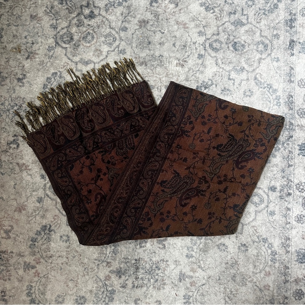 Paisley Fringe Scarf/Wrap